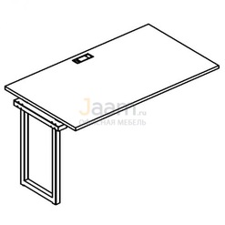 Мебель для персонала Секция стола рабочей станции на металлокаркасе QUATTRO Б4 022-1 БП