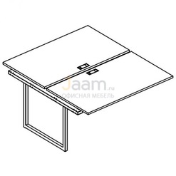 Мебель для персонала Секция стола рабочей станции на металлокаркасе QUATTRO Б4 178-1 БП
