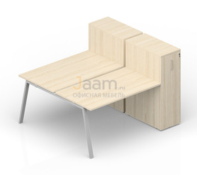 Мебель для персонала Составной стол с приставными шкафами Tower AR2TPS148T112