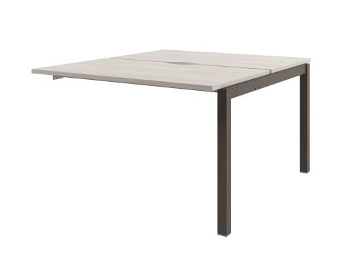 Стол-тандем на металлокаркасе, средняя секция Solution D-402 1200x1432x750 (Акация Морава/ТрюфельКоричневый)