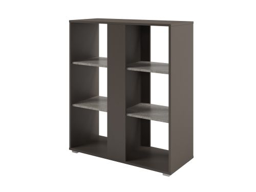 Стеллаж с планкой средний Solution D-73 950x396x1096 (Бетон/Трюфель)