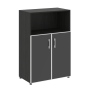 Шкаф для документов со стеклом черным LT.ST-2.2 R black