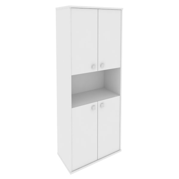 Шкаф высокий широкий Style Л.СТ-1.5 778x410x1980 (Белый)