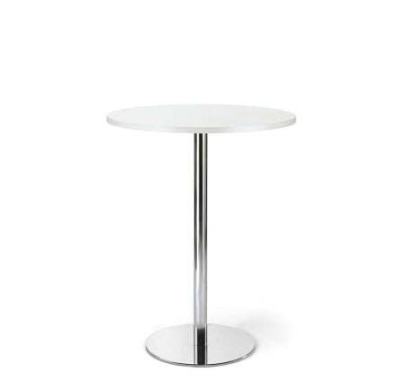 Стол барный 80/105 CAFE 80x105 W3 800х800х1050 (Белый/Хром)