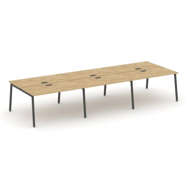 Рабочая станция 2-х сторонняя SN-4A.DRS-074 (4740х1432х750) (Тиквуд Светлый/Металл Антрацит)