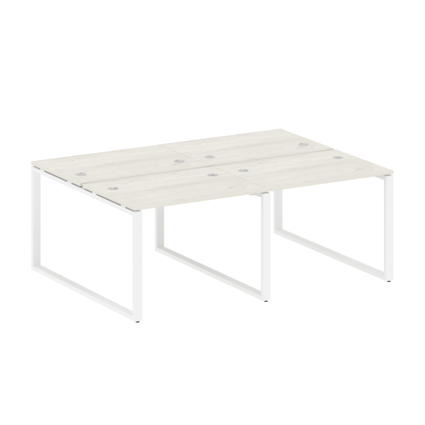 Рабочая станция Metal System Style БО.СМ-4.1 2000x1475x750 (Дуб Наварра/Белый металл)
