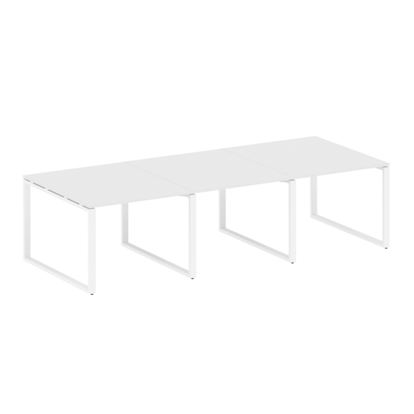 Переговорный стол 3 столешницы Metal System Style БО.ПРГ-3.1 3000x1235x750