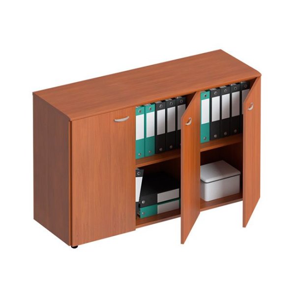 Шкаф для документов закрытый Матрица ФС 309 1350x450x840 (Испанский Орех/Орех гварнери)