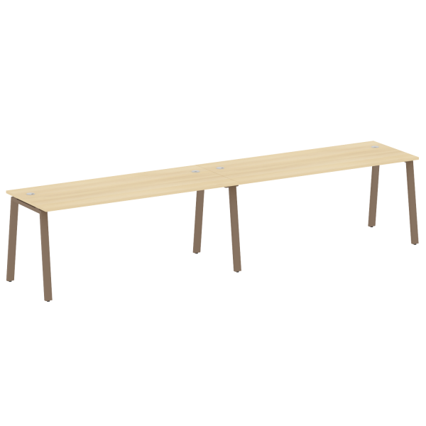 Рабочая станция на 2 рабочих места на А-образном м/к Metal System Style БА.СМ-2.5 3600x720x750