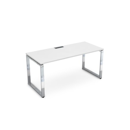 Стол рабочий Gloss line НСР-О.004 1600x700x750 (Белый премиумХром)