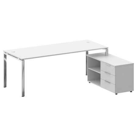 Стол для руководителя с тумбой правый БГ.СРТ-6.8 (R) 2100x1620x750