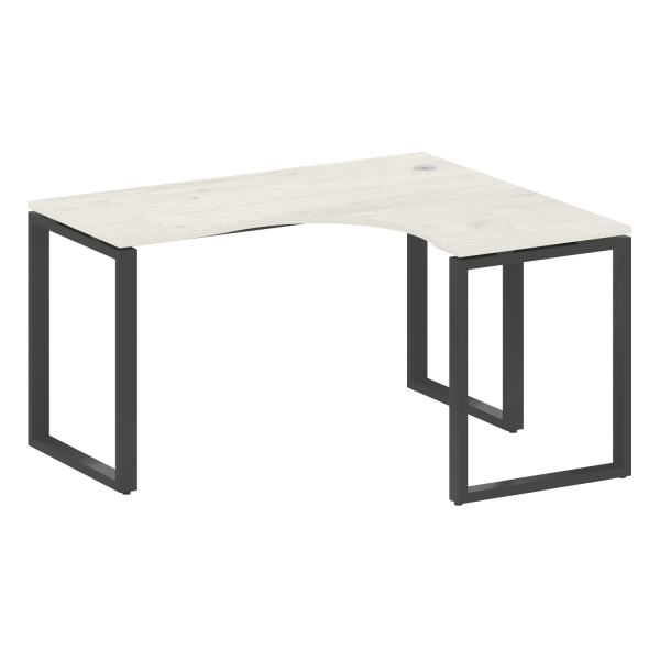 Стол криволинейный правый Metal System Style БО.СА-3 Пр 1400x1200x750 (Дуб Наварра/Антрацит металл)
