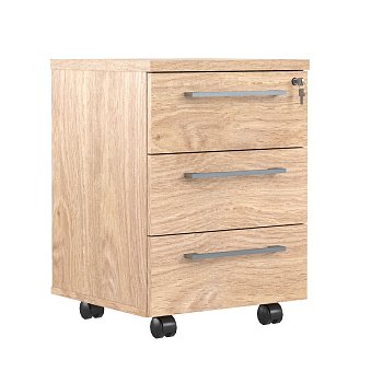 Тумба подкатная в кабинет руководителя 3 ящика серии Alto AMC-3D 465x452x650