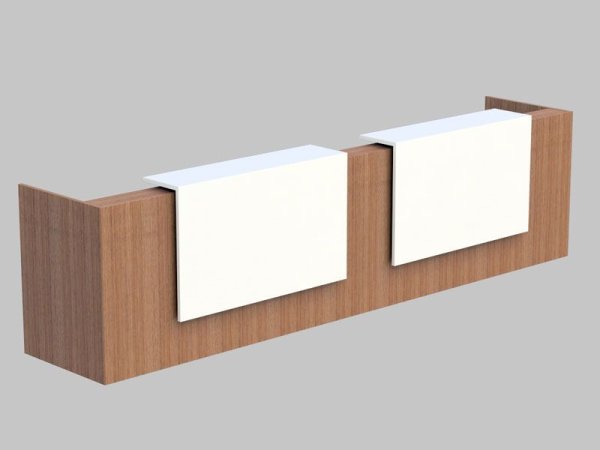 Композиция из 3 прямых модулей, верхний модуль лакировка Z2 Z2C12 L 4860x880x1130 (Орех каналетто)