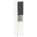 Шкаф для документов с нишей узкий со стеклом черным LT.SU-1.4 R (R) black