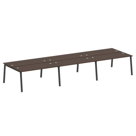 Рабочая станция на 6 рабочих места на А-образном м/к Metal System Style БА.СМ-6.4 4800x1475x750