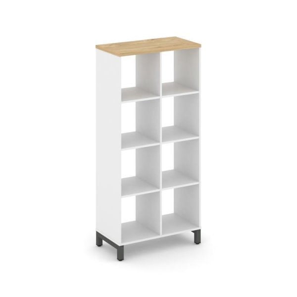 Каркас стеллажа 4 яруса SN.KS-420 (754х400х1615) (Белый/Тиквуд Светлый/Металл Антрацит)