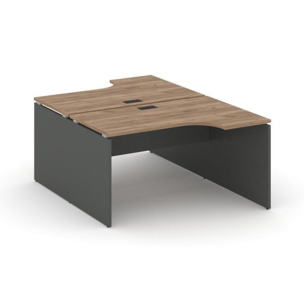 Рабочая станция эргономичная SN-D.DRPA-001 (1380х1232/1992х750) (Дуб Табак/Антрацит)
