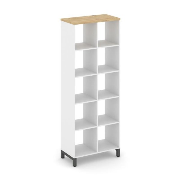Каркас стеллажа 5 ярусов SN.KS-520 (754х400х1982) (Белый/Тиквуд Светлый/Металл Антрацит)