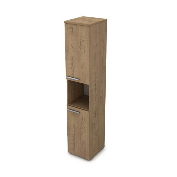 9П.005.6 Пенал высокий с нишей (400x450x2045) (Teakwood)