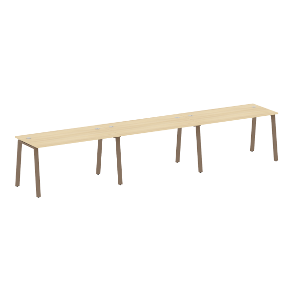 Рабочая станция на 3 рабочих места на А-образном м/к Metal System Style БА.СМ-3.3 4200x720x750