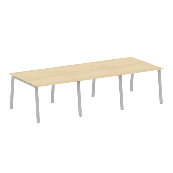 Стол для переговоров (3 столешницы) на А-образном м/к Metal System Style БА.ПРГ-3.1 3000x1235x750