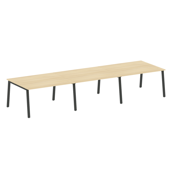 Стол для переговоров (3 столешницы) на А-образном м/к Metal System Style БА.ПРГ-3.3 4200x1235x750