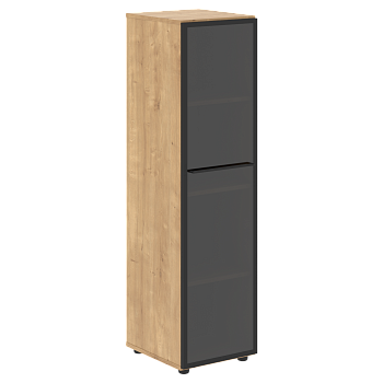 Шкаф колонка со стеклянной дверью левый LOFTIS LMC 40.2(L) 400х430х1517
