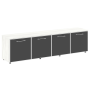 Тумба модульная черные двери LT-TS 4.6 2200x450x580