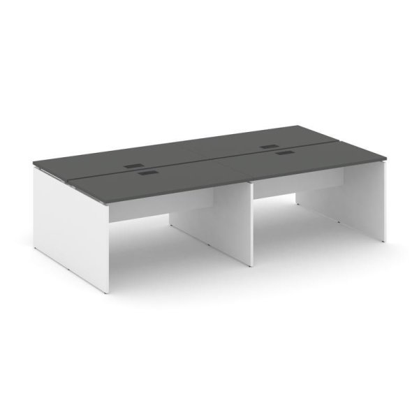 Рабочая станция 2-х сторонняя SN-D.DRS-054 (3160х1632х750) (Антрацит/Белый)