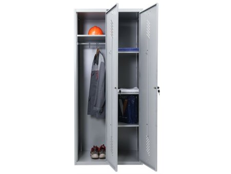 Шкаф для раздевалок ПРАКТИК Стандарт LS-21-80U (Серый)