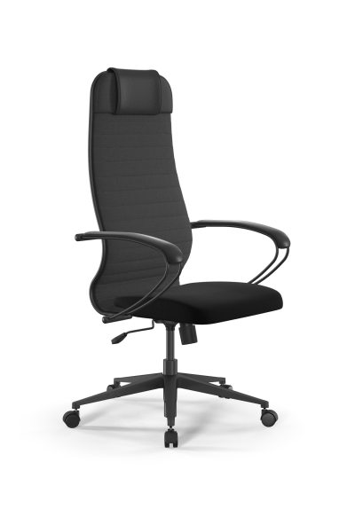 Кресло для руководителя Метта Sit 10 B1-127K - Fabric(19) /Ub02/Wh12/K1bL(M09.B11.G19.W02) (Темно-серый)