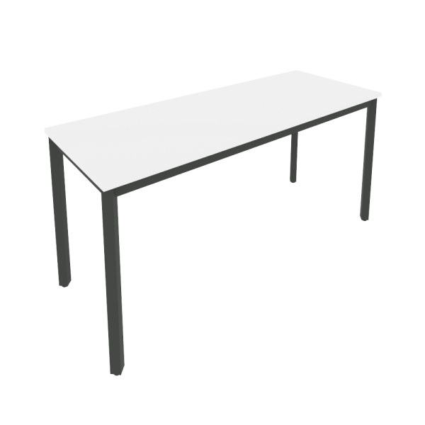 Стол письменный на металлокаркасе Slim С.СП-6.1 1580x600x750 (Белый/Антрацит металл)