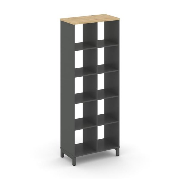 Каркас стеллажа 5 ярусов SN.KS-520 (754х400х1982) (Антрацит/Тиквуд Светлый/Металл Антрацит)