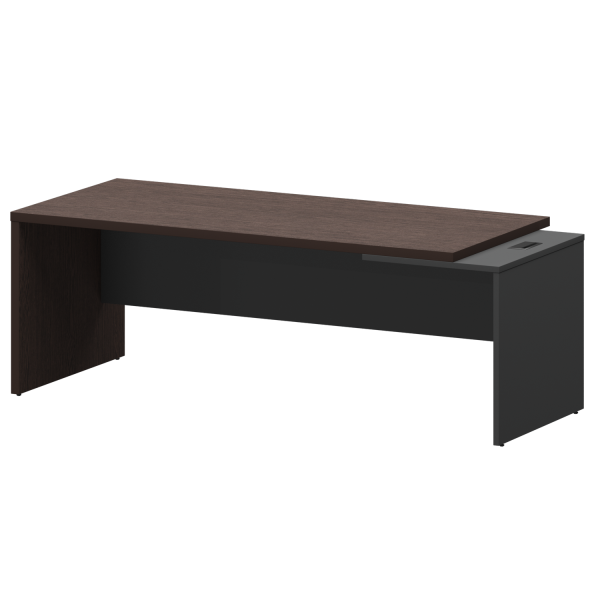 Стол руководителя правый Кортез KZ-22R 2200x900x750 (Дуб венге/Графит)