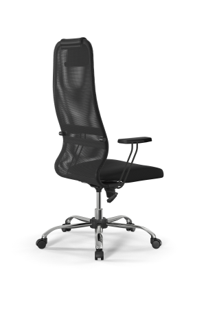 Кресло для руководителя Метта Sit 8 B1-8T - X1+UMF(X1) /Uh00/Wh00/T1bp-b(M09.B21.G20.W01) (Темно-серый | Черный)