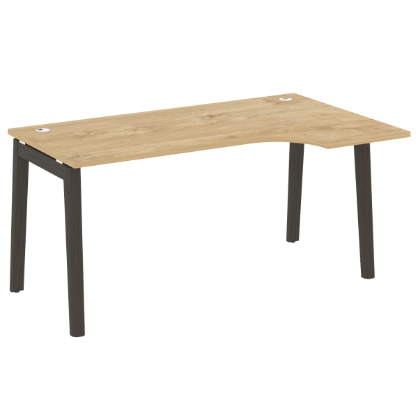 Стол эргономичный правый на деревянных опорах Onix Wood OW.SA-1R 1580x980x750
