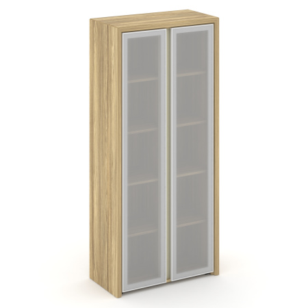 Шкаф высокий широкий Corner COR.ST-1.10R (900x450x2000) (Гикори Песочный-Ваниль | Сатин)