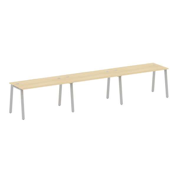 Рабочая станция на 3 рабочих места на А-образном м/к Metal System Style БА.СМ-3.3 4200x720x750