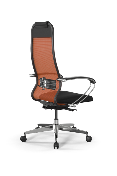 Кресло для руководителя Метта SynchroSit 10 B1-111K - X2+UMF(X1) /Ub00/Wh00/K1cL(M23.B22.G18.W03) (Черный | Оранжевый)
