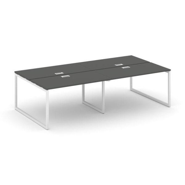 Рабочая станция 2-х сторонняя SN-4O.DRS-034 (3160х1232х750) (Антрацит/Металл Белый)