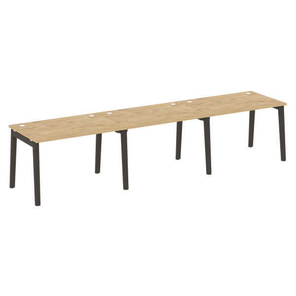 Рабочая станция на деревянных опорах Onix Wood OW.RS-3.2.8 3540x800x750