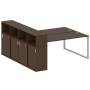 Рабочая станция с шкафом-купе на О-образном м/к Metal System Style БО.РС-СШК-4.5 Т 2210x2332x1098