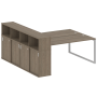 Рабочая станция с шкафом-купе на О-образном м/к Metal System Style БО.РС-СШК-4.5 Т 2210x2332x1098
