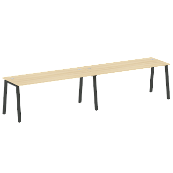 Рабочая станция на 2 рабочих места на А-образном м/к Metal System Style БА.СМ-2.5 3600x720x750