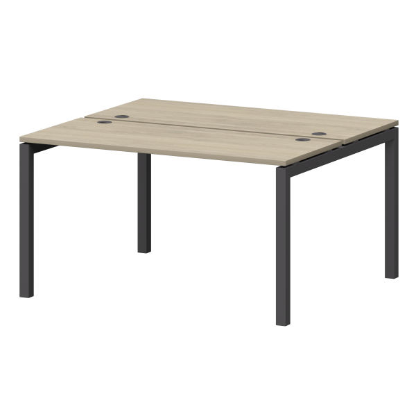 Бенч двойной на металлокаркасе Смарт СМС2-П-14К.120.Пр50 1400x1236x750 (Кронберг/Антрацит)