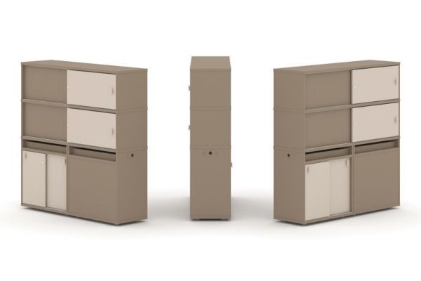 Тумба двойная + высокая надставка ES.NB.2V-26 (1500х410х1520)