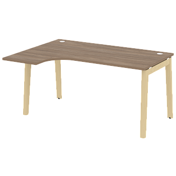 Стол эргономичный левый на деревянных опорах Onix Wood OW.SA-4L 1580x1180x750