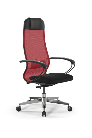 Кресло для руководителя Метта SynchroSit 10 B1-111K - X2+UMF(X1) /Ub00/Wh00/K1bL(M23.B22.G18.W03) (Красный | Черный)