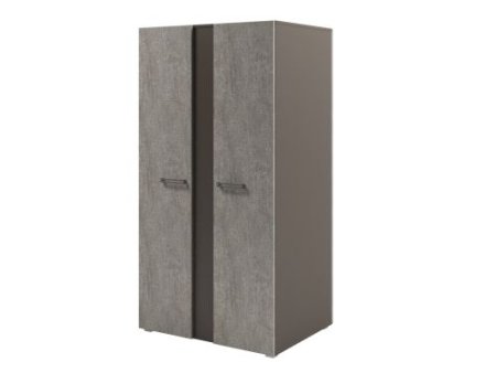 Стеллаж двухсторонний широкий Solution D-72 950x682x1820 (Бетон/Трюфель)